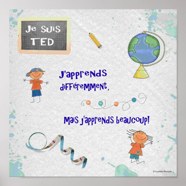 Affiches TED j'apprends différemment (Devant)