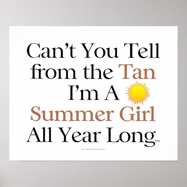 Affiches TEE Summer Girl Tan (Devant)