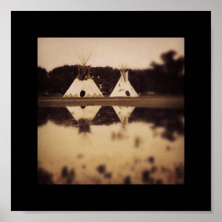 Affiches Teepees sur le lac