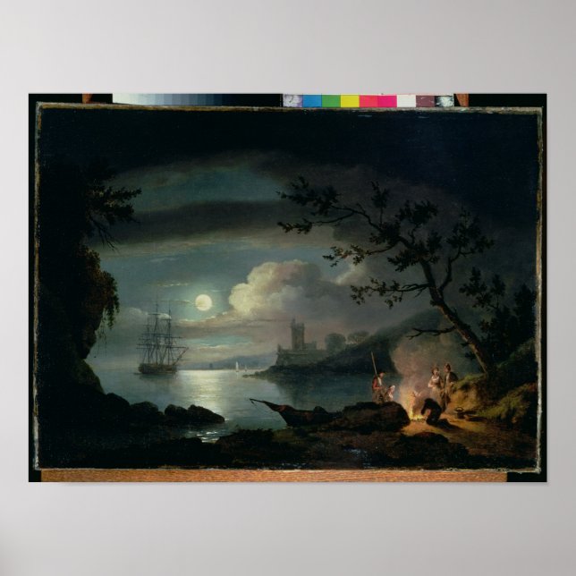 Affiches Teignmouth par la lune (Devant)