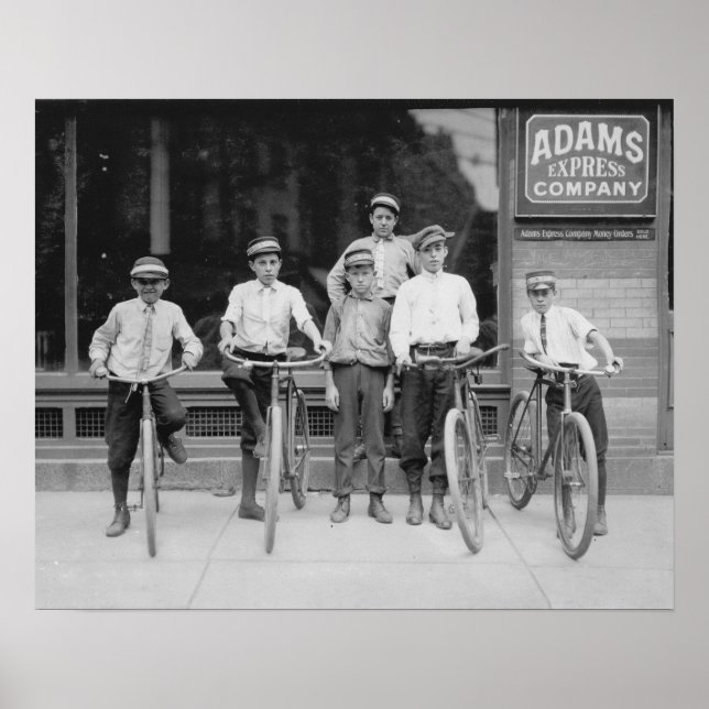 Affiches Télégramme Messenger Boys, 1911. Photo vintage (Devant)