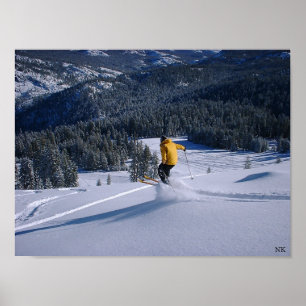 Affiches Telemark Skiier effectue le vol
