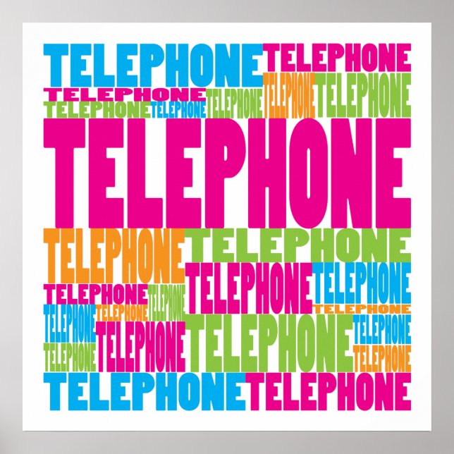 Affiches Téléphone coloré (Devant)