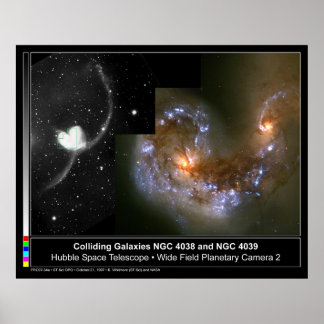 Affiches Télescope Hubble de Galaxies en collision