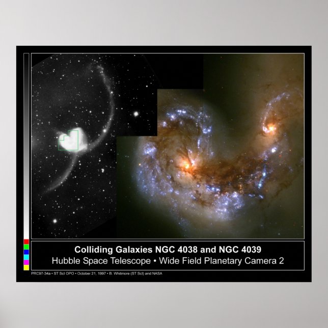 Affiches Télescope Hubble de Galaxies en collision (Devant)