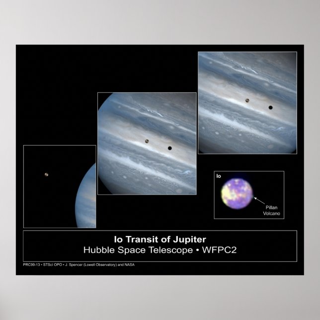 Affiches Télescope Io Jupiter Transit Hubble Photo (Devant)