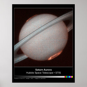 Affiches Télescope Saturn Aurora Hubble Photo