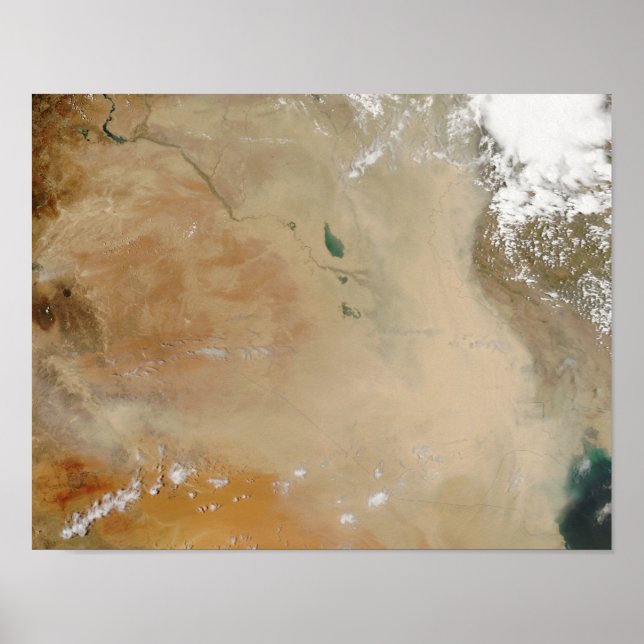 Affiches Tempête de poussière au Moyen-Orient (Devant)