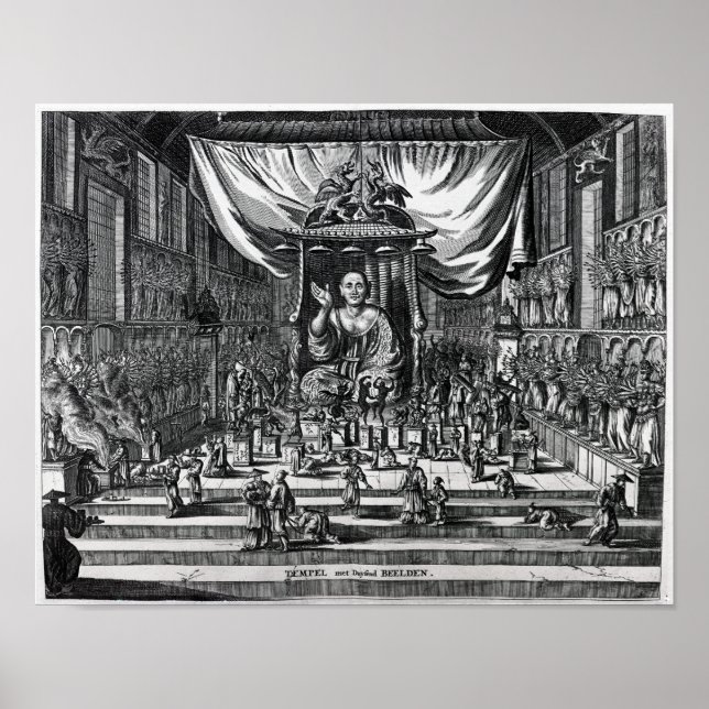 Affiches Temple bouddhiste, illustration (Devant)