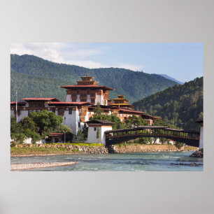 Affiches Temple Bouddhiste Par Rivière