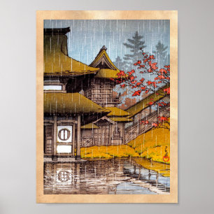 Affiches Temple cool oriental classique japonais peinture