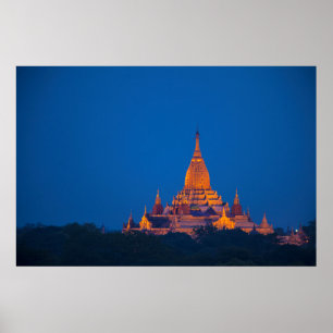 Affiches Temple d'Ananda au crépuscule