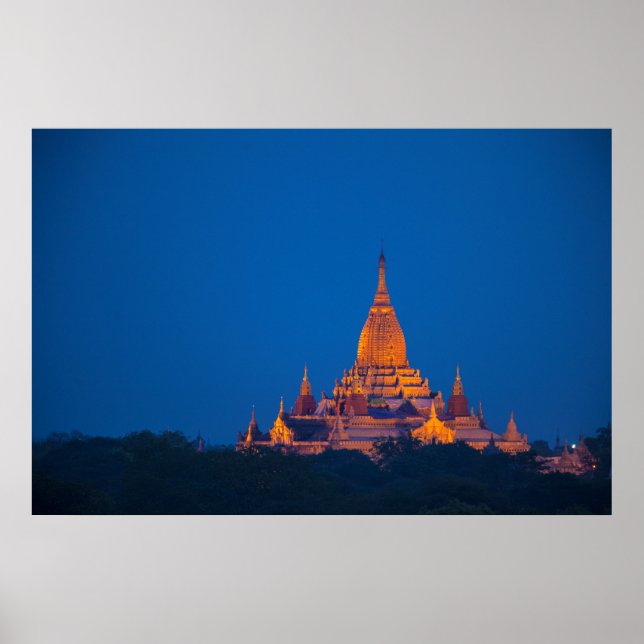 Affiches Temple d'Ananda au crépuscule (Devant)