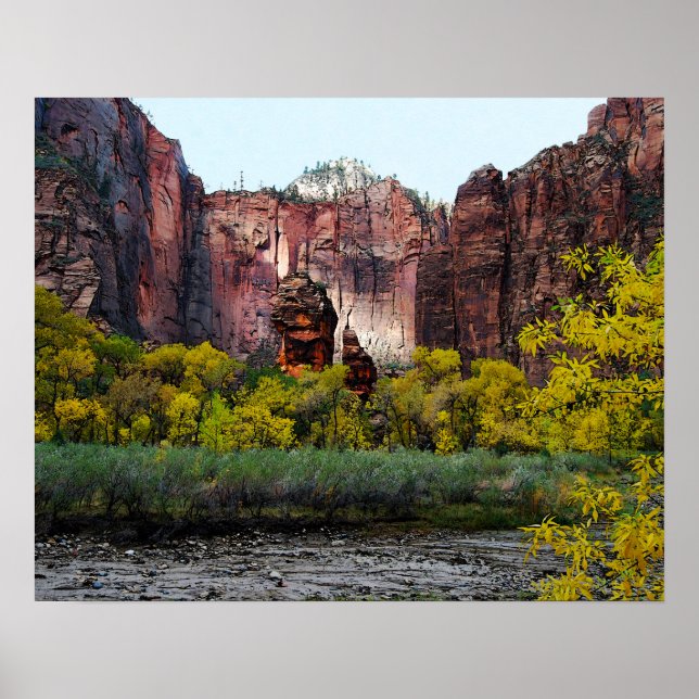Affiches Temple de Sinawava, Sion dans l'Utah (Devant)