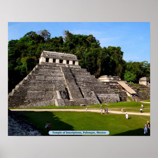 Affiches Temple des Inscriptions, Palenque, Mexique (Devant)