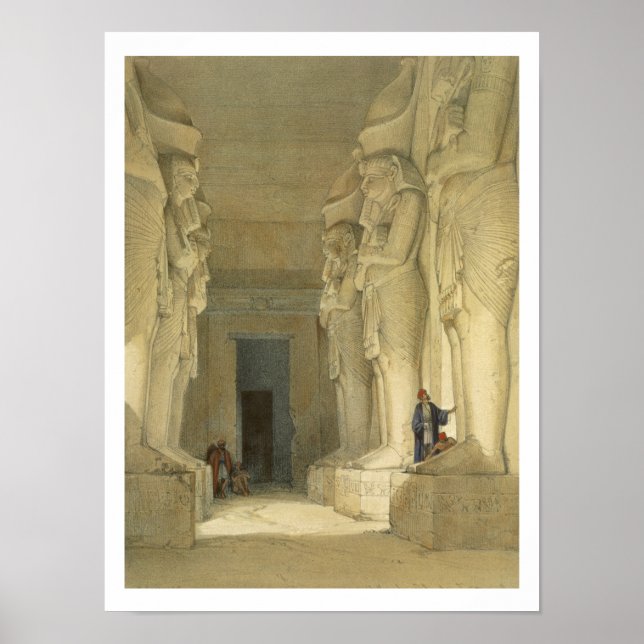 Affiches Temple fouillé de Gysha, Nubie, de "Egypt and (Devant)