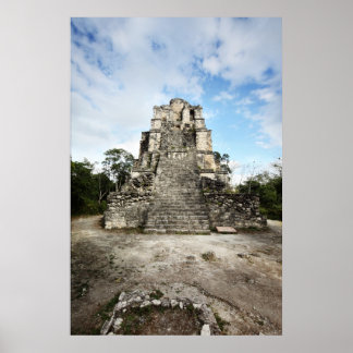 Affiches Temple sur le site archéologique de Muyil. El Cast