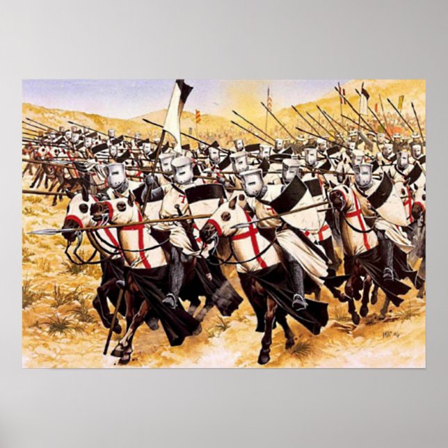Affiches Templerreiterei im Angriff (Devant)