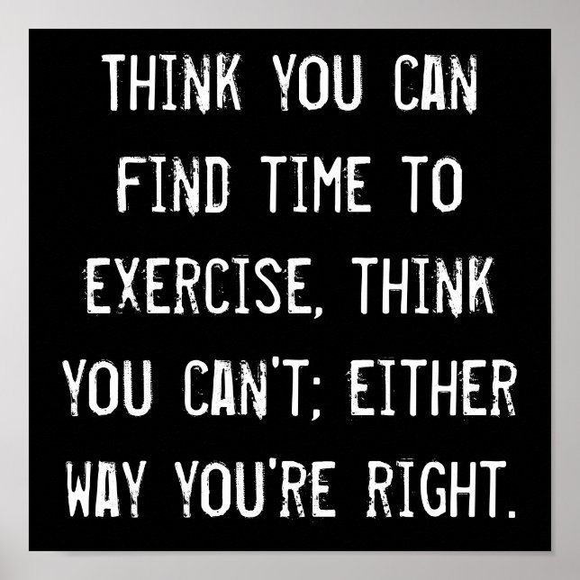 Affiches Temps d'exercice (Devant)