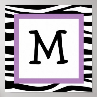 Affiches Tendance Zebra Print Nursery Wall Art Name Print