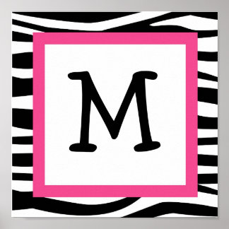 Affiches Tendance Zebra Print Nursery Wall Art Name Print