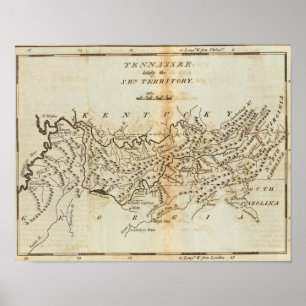 Affiches Tennassee récemment le territoire du sud-ouest