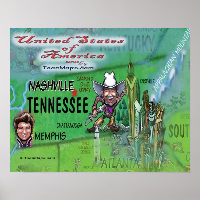 Affiches Tennessee USA (Devant)