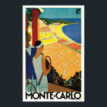 Affiches Tennis à Monte Carlo<br><div class="desc">Affiche de voyage vintage faisant la promotion de Monte Carlo avec un élégant court de tennis Art Déco illustré par Roger Broders.</div>