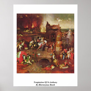Affiches Tentation de St Anthony par Hieronymus Bosch