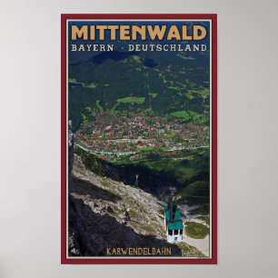 Affiches Terminus de Mittenwald - de Karwendelbahn