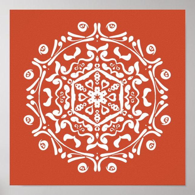 Affiches Terracotta Mandala (Devant)