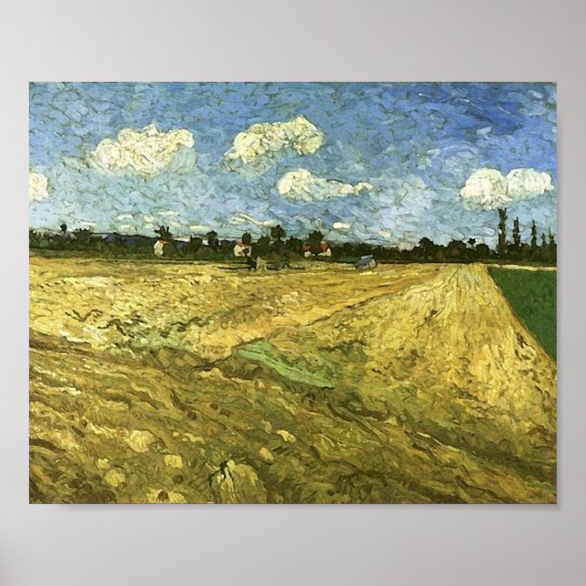 Affiches Terrain Fleuri, Peinture Van Gogh (Devant)