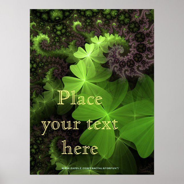 Affiches Terrain Shamrock de Saint-Patrick (Devant)