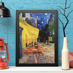 Affiches Terrasse de café la nuit par Vincent van Gogh