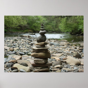 Affiches Terre Art Sculpture - Cairn - Beaux Arts Photograp