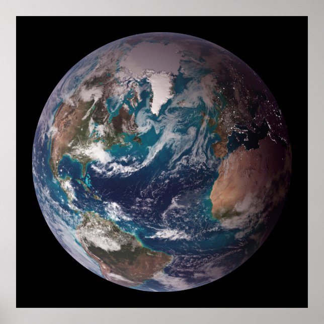 Affiches Terre : L'hémisphère occidental (Devant)