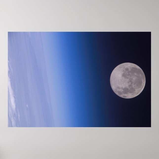 Affiches Terre & Lune De La Station Spatiale Internationale (Devant)