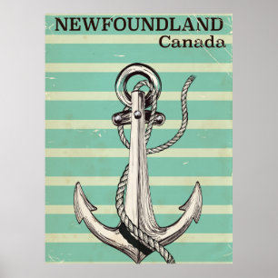 Affiches Terre-Neuve canadien vintage nautique