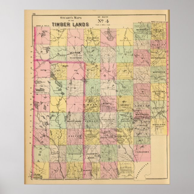 Affiches Terres en bois 4 Carte Atlas (Devant)