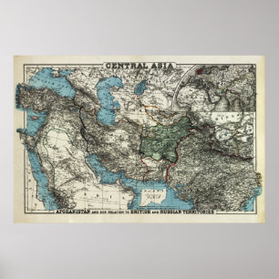 Affiches Territoires britannique et russe d'Afghanistan