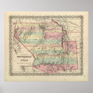 Affiches Territoires du Nouveau-Mexique et de l'Utah