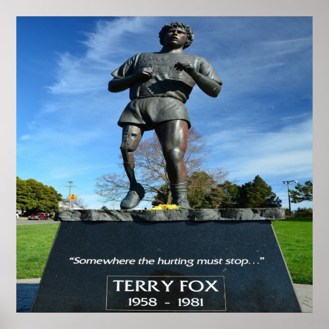 Affiches Terry Fox 24" x 24", papier d'affiche de valeur (M (Devant)