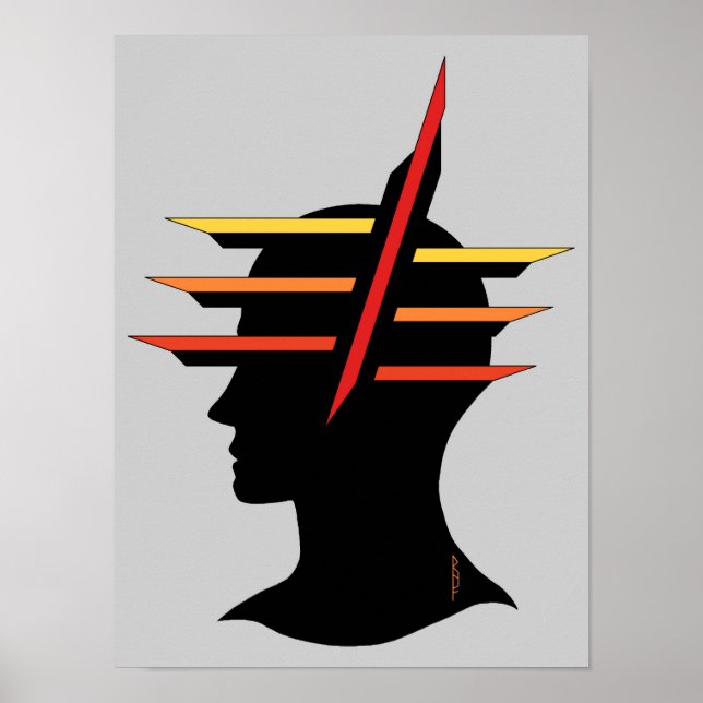 Affiches Tête Abstraite (Devant)