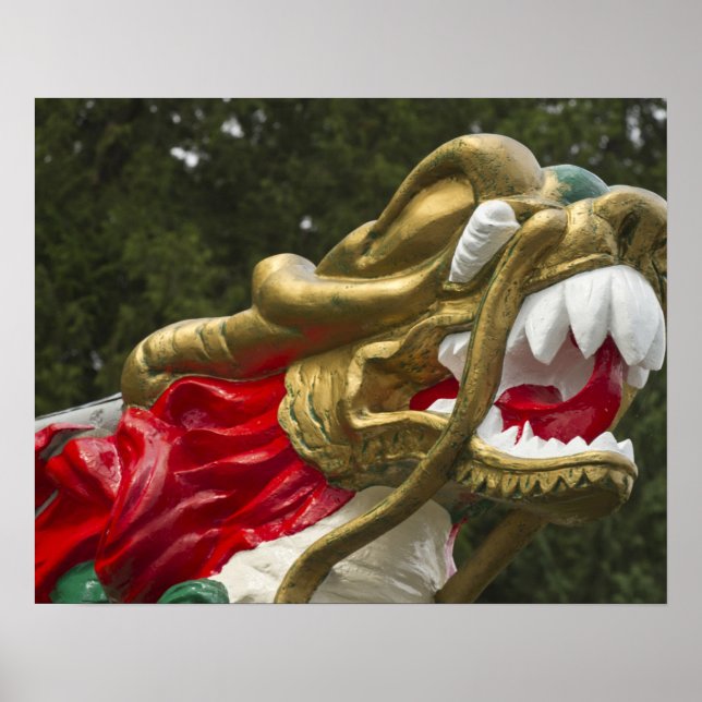 Affiches Tête de dragon de bateau chinois, Stanley Park (Devant)