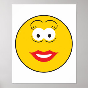 Affiches Tête de fille en bâton