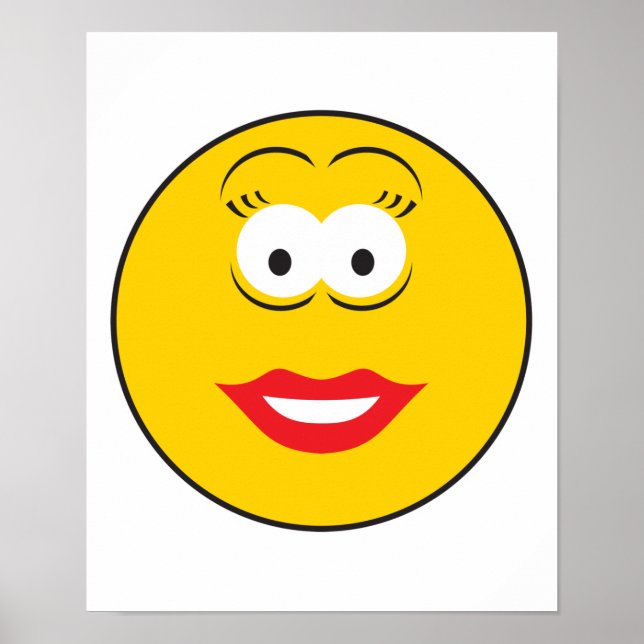 Affiches Tête de fille en bâton (Devant)