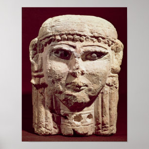 Affiches Tête de la déesse Ishtar, d'Amman, la Jordanie