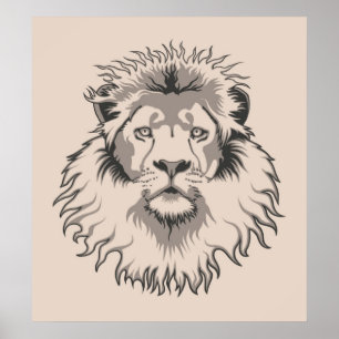Affiches Tête de lion