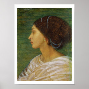 Affiches Tête d'une femme de mulâtre, 1861 (l'huile sur le