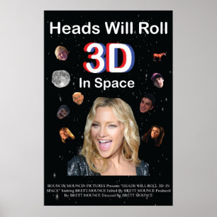 Affiches Tête fera rouler 3D : Dans l'espace